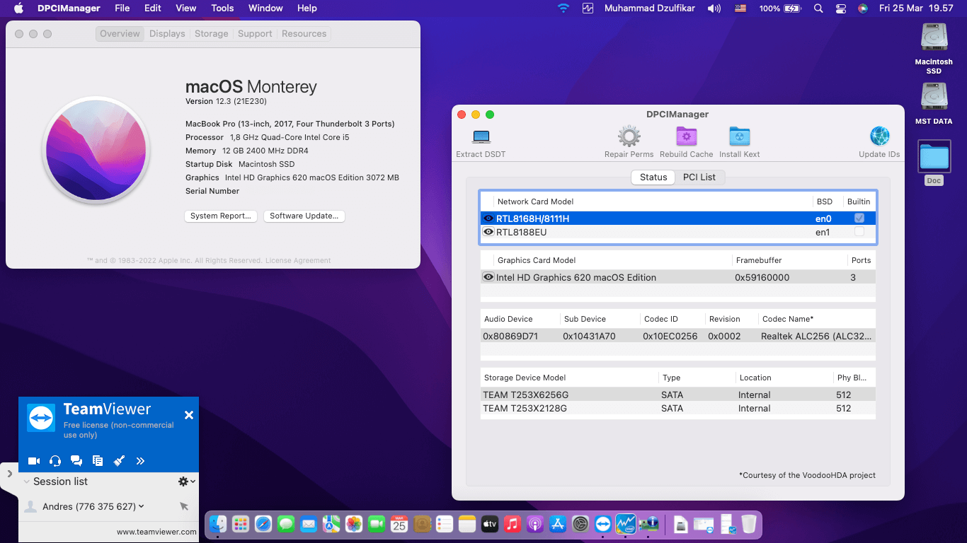 Success Hackintosh macOS Monterey 12.3 Build 21E230 in Asus A442UR-GA042T